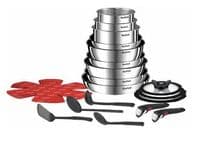 Набір посуду Tefal Ingenio Emotion, 22пр., нержавіюча сталь, скло, пластик, бакеліт, сріблястий