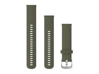 Ремінь Garmin Quick Release Vivomove Style Band 20mm, силіконовий ремінець, сріблястий/зелений 010-12924-11