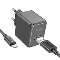 Сетевое зарядное устройство HOCO CS11A Ocean single port charger set(iP) Black