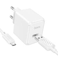 Зарядний пристрій HOCO CS11A Ocean single port charger set(Micro) White