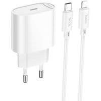 Сетевое зарядное устройство HOCO C109A(PD20W) Fighter single port PD20W charger set(C to iP) White