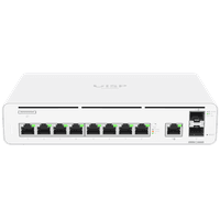 Ubiquiti UISP UISP-CONSOLE-EU 9x GbE RJ45 ports, 2x 10G SFP+ ports, Up to 8,500 Mbps NAT throughput, Additional Power TransPort input for DC redundancy, 1U rack or wall-mountable (kits included)