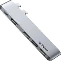 USB-Хаб UGREEN CM251 Перехідник Dual USB-C на HDMI+3*USB 3.0 A+Type-C (мама)