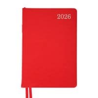 Еженедельник Leo planner А5 датирован 2026 "City", твердый, красный, 368 страниц (252666)