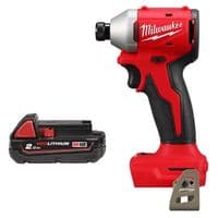 Вертолет ударный аккумуляторный Milwaukee M18 BLIDRC-0 безщеточный 18В АКБ1х2А·час 0-3600об/мин 190Нм 1.3кг без АКБ и ЗП