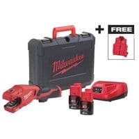 Труборез аккумуляторный Milwaukee M12 PCSSMC-202C 12В АКБ 2х2А·час 380об/мин 12-28мм ЗП M12 C12C, жилет, кейс