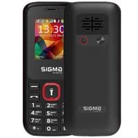 Мобільний телефон Sigma mobile X-style 171 Mini, Black-red, 2 Mini-SIM + Micro-SIM, дисплей 1.77" кольоровий (128x160), SC6531E, MicroSD (до 32 ГБ), FM, BT, Cam 0.3Mp, 800 mAh
