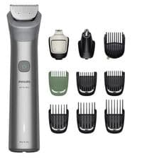 Триммер Philips Series 5000, для бороды, головы и тела, насадок-10, сталь, серый