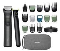 Триммер Philips Series 9000, для лица, головы, тела, акум., насадок-19, OneBlade в компл., сталь, серый