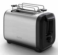 Тостер Tefal Subito 1100Вт, размораживание, щипцы, нерж. сталь, черный