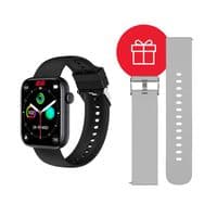 Смарт-часы 2E Alpha SQ Music Edition 46мм, 1.78", 368x448, AMOLED, BT 5.2, Черно-зеленый + ремешок серый