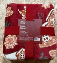 Плед Ardesto Christmas Flannel 160х200см, 100% поліестер, імбирні будиночки