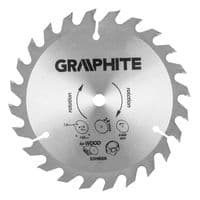 Диск пильный Graphite по дереву, 150х10мм, 1.6мм, 24 зубов
