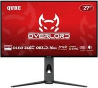 Монитор 27" Qube Overlord OLED OG27Q240HC (2K) 2560x1440 OLED 240 Гц 0,03 мс, 10-бит, 1300 кд/м², FreeSync, совместимость с G-SYNC, динамики, Type-C 65 Вт, HDMI