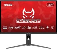 Монітор 27" QUBE Overlord G27Q300H / 2560x1440 (2K) / IPS / 300Hz / 1ms /  HAS / HDMI 2.1 + DP 1.4  / Speakers, RGB