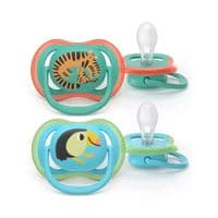 Пустушка Philips AVENT Ultra Air 6-18 місяців 2 шт, зелено-блакитна (SCF087/11)