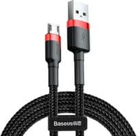 Кабель Micro USB Baseus Cafule Cable USB For Micro 2.4A 2M Red+Black (CAMKLF-C91)