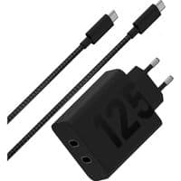 Зарядний пристрій Motorola 125W GaN 2С + кабель 2m Black (PG38C06632)