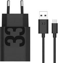 Зарядний пристрій Motorola TurboPower 33 Wall Charger Black Type-C cable (PG38C06448)