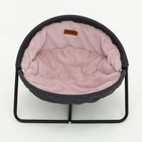 Лежак для животных MISOKO&CO Pet bed round plush 45x45x22 см grey and pink (HOOP31839)