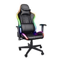Крісло Trust GXT 716 Rizza, ПУ шкіра, 3D-Armrests, RGB, чорний