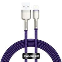 Кабель для передачи данных USB 2.0 AM - Lightning 2,0 м 2,4 А металлический фиолетовый Baseus (CALJK-B05)