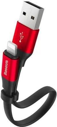Дата кабель USB 2.0 AM to Lightning 0.23m 2A black/red Baseus (CALMBJ-B91)