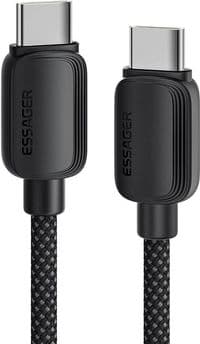 Кабель для передачи данных USB-C - USB-C 2,0 м 100 Вт черный Essager (EXCTT1-WLA01-P)