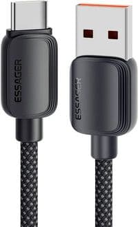 Дата кабель USB 2.0 AM to USB-C 2.0m 100W black Essager (EXC7A-WLA01-P)