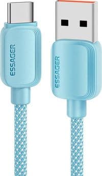 Дата кабель USB 2.0 AM to USB-C 2.0m 100W blue Essager (EXC7A-WLA03-P)