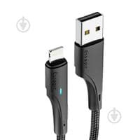 Дата кабель USB 2.0 AM to Lightning 0.25m 2.4A black Essager (EXCL-LSB01)