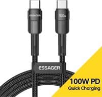 Кабель для передачи данных USB-C - USB-C 3,0 м 100 Вт черный Essager (EXCTT1-XCC01)