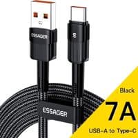 Дата кабель USB 2.0 AM to USB-C 2.0m 7A black Essager (EXCT-XCA01)