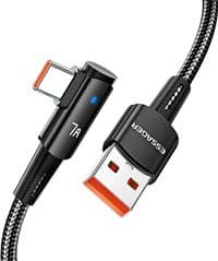 Кабель для передачи данных USB 2.0 AM - USB-C 1,0 м 100 Вт черный Essager (EXCWT7A-CG01-P)