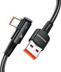 Кабель для передачи данных USB 2.0 AM - USB-C 2,0 м 100 Вт черный Essager (EXCWT7A-CGA01-P)