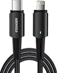 Кабель для передачи данных USB-C - Lightning 1,0 м 20 Вт, черный Essager (EXCTL-CG01)