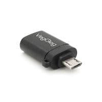 Переходник VEGGIEG V-S123 USB3.0(AF) OTG =&amp;gt; microUSB(M), Black, Пакет
