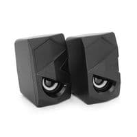 Колонки 2.0 Hotmai FTN-39 USB+3.5mm, 2x3W, 20Hz-18KHz, с регулятором громкости, Black, BOX, Q24