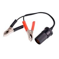 Адаптер переходник с аккумулятора (крокодилы) на прикуриватель, 12V, 30см, черный