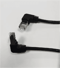 Патч-корд литий UTP, RJ45(кутовий / кутовий), неекранований, UTP5e 0.65m,patch D=4.9mm AWG26 2x90&amp;deg; CU,чорний, Q200