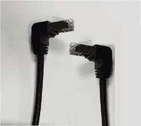 Патч-корд литий UTP, RJ45(кутовий / кутовий), неекранований, UTP5e 0.93m,patch D=4.9mm AWG26 2x90&amp;deg; CU,чорний, Q200