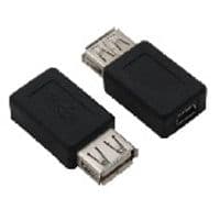 Переходник USB AF (мама) - mini USB (мама)