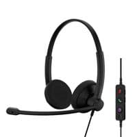 Гарнітура комп'ютерна стерео On-Ear EPOS IMPACT 100 MS, USB C + A, Microsoft Teams, односпрямований, 2м, Чорний