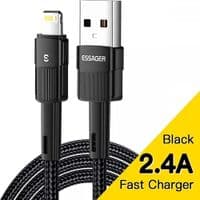 Кабель для передачи данных USB 2.0 AM - Lightning 2,0 м 2,4 А черный Essager (EXCL-XCA01)