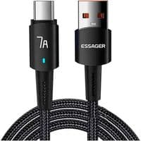 Кабель для передачи данных USB 2.0 AM - USB-C 2,0 м 100 Вт черный Essager (EXC7A-CGA01-P)