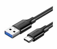 Дата кабель USB 3.0 AM to USB-C 1.5m 3A US184 black Ugreen (20883)