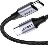 Кабель передачи данных USB-C - USB-C 0,5 м 3 А 60 Вт US261 черный/серый Ugreen (50149)