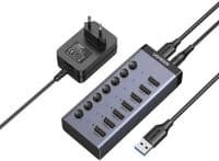 Концентратор Ugreen USB 3.0 на 7xUSB 3.0 с блоком питания CM481 серый (90307)