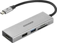 Essager USB-C 5-в-1 концентратор HDMI 1.4 + USB 3.0 + USB 2.0 + SD/TF (EHBC05-FH0G-P)