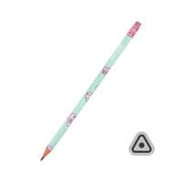 Олівець графітний Kite Feel Good тригранний, з гумкою, НВ (K25-046-2)